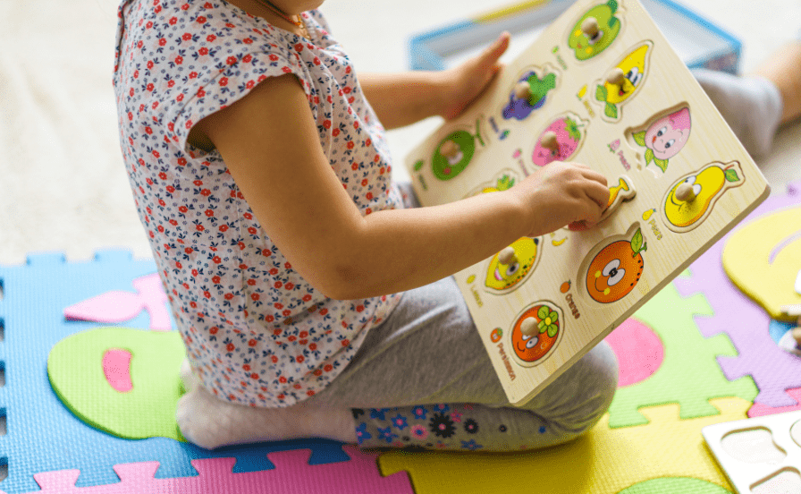 Child with book