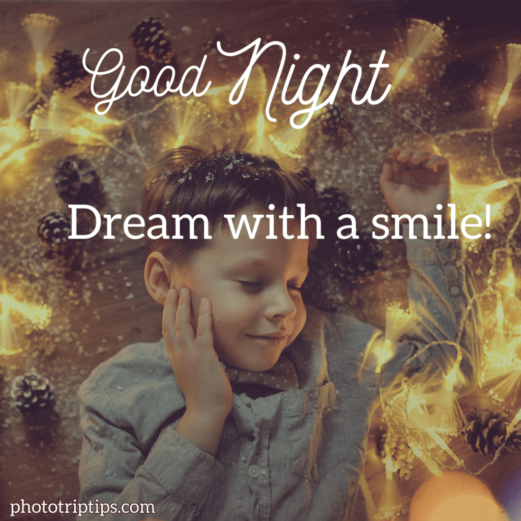 good night dream with a smile