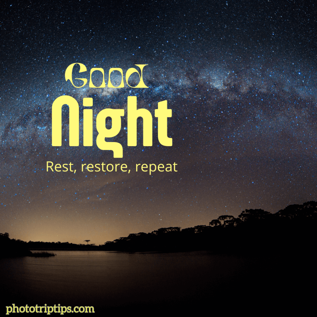 Rest, restore, repeat