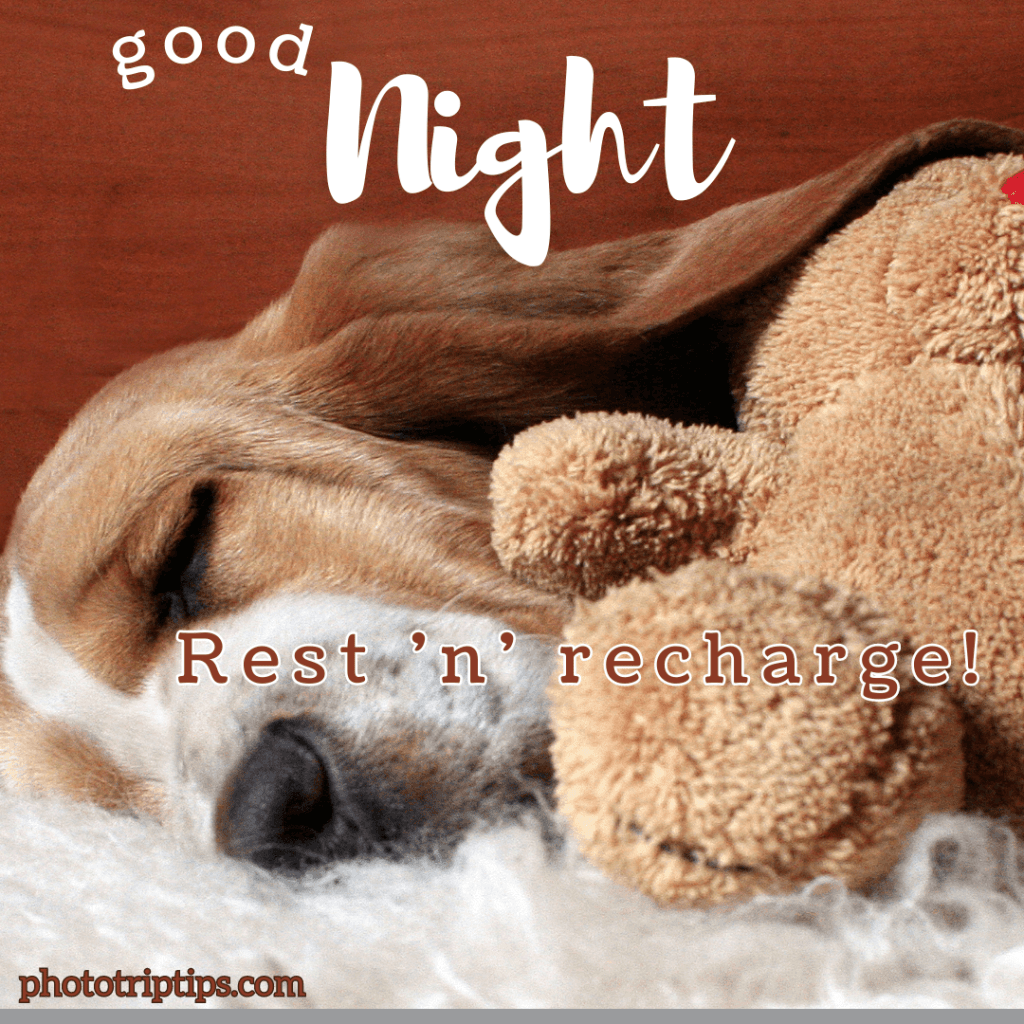good night rest and recharge