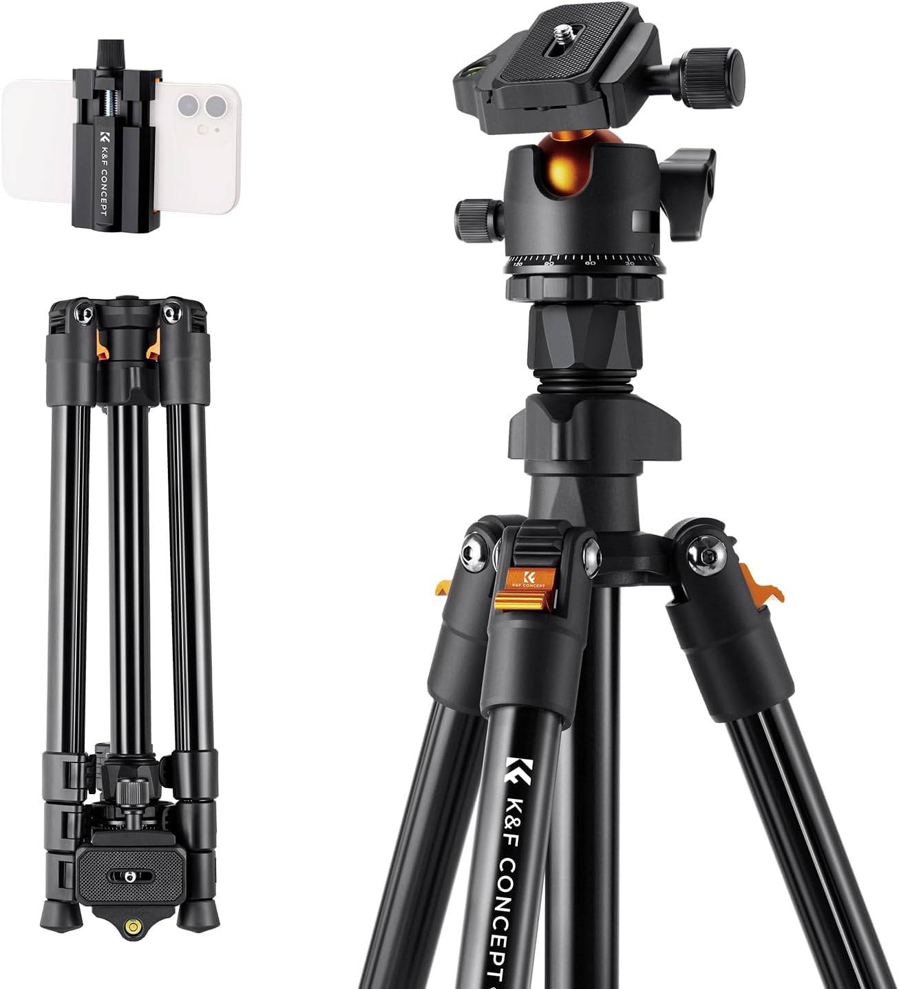 K&F Concept 64" (163cm) Camera Tripod